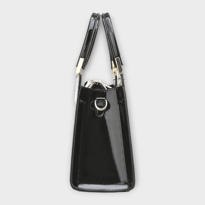 Victoria | Glossy Crocodile Pattern Handbag