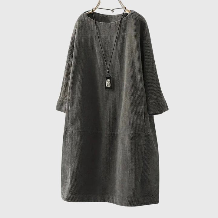 Victoria | Relaxed Corduroy Midi Dress