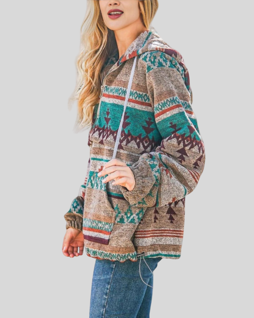 Victoria | Comfy Oversized Zip Up Long Sleeve Hoodie Sweatshirt